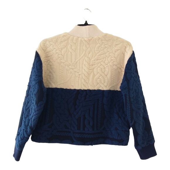 Levi’s Made & Crafted Women's Cable Knit Sweater Navy Cream Size 1 Small - Picture 11 of 16